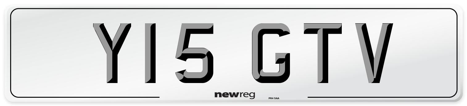 Y15 GTV Number Plate from New Reg